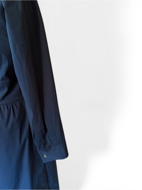 Theory Black Shirt Dress Size 8 Long Sleeve Fit & Flare Pockets Minimalist Chic - Picture 6 of 7